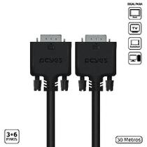Cabo De Vídeo Vga 3+6 15 Pinos Macho Para Vga 3+6 15 Pinos Macho 28awg Puro Cobre 30 Metros - Pvm36-30