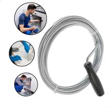 Cabo Desentupidor De Pia E Cano Esgoto 5 Metro Flexível Resistente