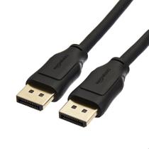 Cabo DisplayPort 1.4 Amazon Basics 8K, 10 pés, pacote com 28, preto