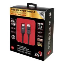 Cabo Displayport 1.4v 8k Uhdtv 2 Metros Dp1420 Elg Cabo Displayport 1.4v 8k Uhdtv 2 Metros Dp1420 Elg