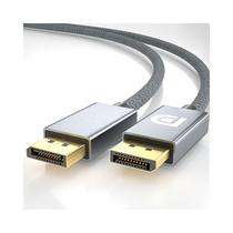 Cabo DisplayPort 2m 8K 60Hz 4K 144 Hz 2K 165 Hz Nylon trançado