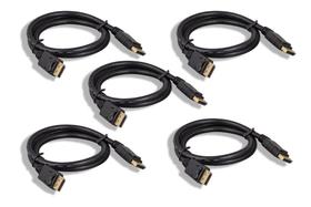 Cabo DisplayPort Cablelera 91 cm - Kit com 5 unidades