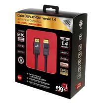 Cabo Displayport Dp 1.4 ELG 8k 240hz Gamer Ultra Uhdtv 2m