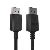 Cabo Displayport M para Displayport M 2.1 - Preto - 2M - NYLON - PDPN2-2
