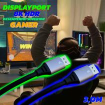 Cabo Displayport macho 8k AMD FreeSync / VESA Suporte a HDR MODO JOGO