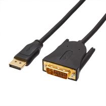 Cabo DisplayPort para DVI Amazon Basics, pacote com 10 unidades, 1,8 m, preto