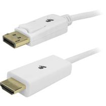 Cabo Displayport para HDMI 5+ 075-88212 2M com Trava Branco