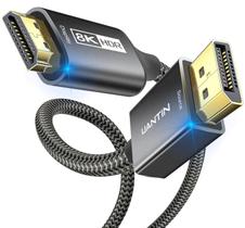 Cabo DisplayPort para HDMI UANTIN 8K @60Hz 6 pés DP 1.4 para HDMI 2.1 Cabo DisplayPort para HDMI UANTIN 8K @60Hz 6 pés DP 1.4 para HDMI 2.1
