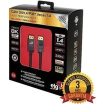 Cabo Displayport Para Monitor Pc Gamer 1.4 1080P 240hz 4K 120hz 8K 60hz DP1420 ELG