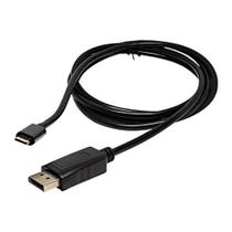 Cabo Displayport para Tipo C Macho 1.2V 4K 60Hz 1,8m Preto NWT
