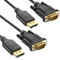 Cabo DisplayPort para VGA DTeeDck, pacote de 1 m 2 para monitor e projetor