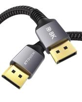 Cabo DisplayPort Stouchi 1.4 10 pés/3 m 32,4 Gbps 16K @30Hz 8K @60Hz