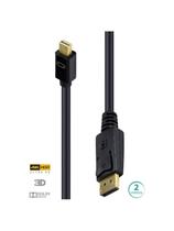 Cabo Displayport X Mini Displayport Ultra Hd 60hz 2 Metros Dpmdp13-2