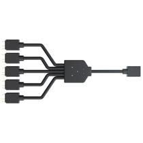 Cabo Divisor Cooler Master - 1 Cooler para 5 Coolers RGB - 58cm - Preto - MFX-AWHN-1NNN5-R Cabo Divisor Cooler Master - 1 Cooler para 5 Coolers RGB - 58cm - Preto - MFX-AWHN-1NNN5-R