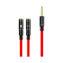 Cabo Divisor De Áudio 3.5mm Macho Para 2 Fêmeas Y Para Computador Laptop Microfone Fone De Ouvido