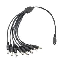Cabo Divisor De Energia DC 5.5x2.1mm 1 Para 2 3 4 5 6 8 Adaptador Para Luzes De LED E Câmeras De