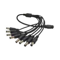Cabo Divisor De Energia DC 5.5x2.1mm 1 Para 2 3 4 5 6 8 Vias Adaptador 5V 12V Para Luzes De LED E