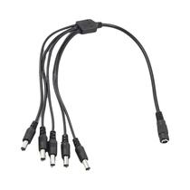 Cabo Divisor De Energia DC 5.5x2.1mm 1 Para 2 3 4 5 6 8 Vias Adaptador Para Luzes De LED E Câmeras
