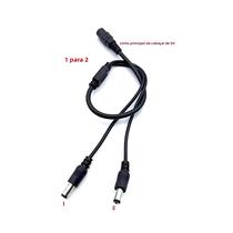 Cabo Divisor De Plugue DC Fêmea Para Macho 2.1 5.5mm Para Câmera De Vigilância DVR Adaptador De Luz Cabo Divisor De Plugue DC Fêmea Para Macho 2.1 5.5mm Para Câmera De Vigilância DVR Adaptador De Luz