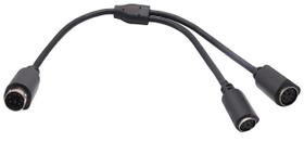 Cabo divisor PS/2 ZdycgTime PS 2 Mini Din M de 6 pinos a 2 x F
