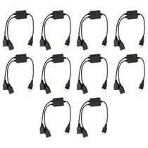 Cabo Divisor Usb 2.0 Tipo Y 30cm 1 Conector Macho 2 Fêmea kit 10 peças Cabo Divisor Usb 2.0 Tipo Y 30cm 1 Conector Macho 2 Fêmea kit 10 peças