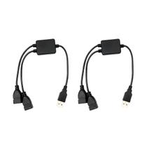 Cabo Divisor Usb 2.0 Tipo Y 30cm 1 Conector Macho 2 Fêmea kit 2 peças Cabo Divisor Usb 2.0 Tipo Y 30cm 1 Conector Macho 2 Fêmea kit 2 peças