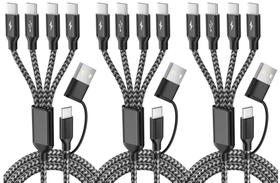 Cabo divisor USB-C MPATIBY 4 em 2, carregador múltiplo, 1,5 m, 3 unidades