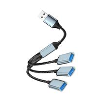 Cabo Divisor USB De 3 Portas Hub De Expansão USB-A Conversor Multi Portas USB Para Carro E PC