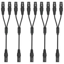 Cabo divisor XLR Szlliyxs, 1 macho para 2 fêmeas, 45 cm, pacote com 5 Cabo divisor XLR Szlliyxs, 1 macho para 2 fêmeas, 45 cm, pacote com 5