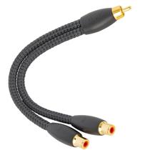 Cabo divisor Y AudioQuest RCA macho para 2 RCA fêmea Cabo divisor Y AudioQuest RCA macho para 2 RCA fêmea