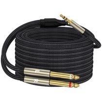 Cabo Divisor ZTOXLR 3,5mm (1/8”) TRS para 2x 6,35mm (1/4”) TS Mono Cabo Divisor ZTOXLR 3,5mm (1/8”) TRS para 2x 6,35mm (1/4”) TS Mono