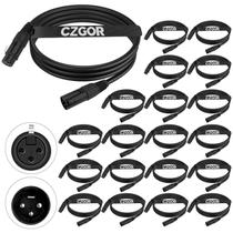 Cabo DMX Cagor 2 m, pacote com 20, XLR de 3 pinos, macho para fêmea Cabo DMX Cagor 2 m, pacote com 20, XLR de 3 pinos, macho para fêmea