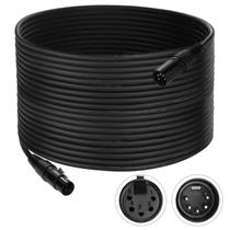 Cabo DMX Cagor de 5 pinos e 15,2 m XLR flexível macho para fêmea Cabo DMX Cagor de 5 pinos e 15,2 m XLR flexível macho para fêmea