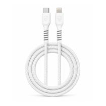 Cabo Dual Armor Tipo C Lightning 1M com Carregamento Rápido 27W Revestido em Nylon Balístico Branco Gshield Cabo Dual Armor Tipo C Lightning 1M com Carregamento Rápido 27W Revestido em Nylon Balístico Branco Gshield