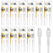 Cabo Dual Shock Lightning / Type C - Branco - 1,2m - no Atacado - Caixa Fechada 10 Unidades - Gshield Cabo Dual Shock Lightning / Type C - Branco - 1,2m - no Atacado - Caixa Fechada 10 Unidades - Gshield