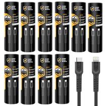 Cabo Dual Shock Lightning / Type C - Preto - 1,2m - no Atacado - Caixa Fechada 10 Unidades - Gshield