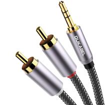Cabo DUKABEL RCA de 3,5 mm 1,2 m trançado banhado a ouro 24k
