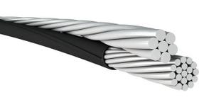 Cabo Duplex Alumínio 10mm 1kv Preto Megamax - 100 Mts