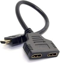 Cabo Duplicador HDMI em Y - 1 Entrada 2 Saidas Splitter 1x2