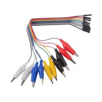 Cabo Dupont 10PIN Fêmea-Macho Para Clipe Jacaré Para Projetos Arduino, Breadboard, Raspberry Pi,