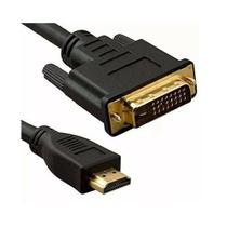 Cabo Dvi-d 24+1 Dual Link x Hdmi Macho Bidirecional Emborrachado Com Filtro 2 Metros