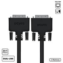 Cabo DVI-D 24+1 para DVI-D 24+1 DUAL-LINK 2 Metros - PDDL-2 Cabo DVI-D 24+1 para DVI-D 24+1 DUAL-LINK 2 Metros - PDDL-2