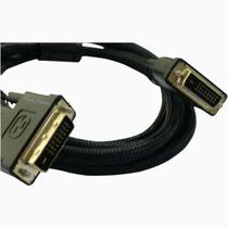 Cabo DVI-D para DVI-D, robusto, conector dourado, 2 metros