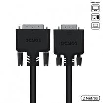Cabo dvi-i 24+5 para vga 15 pinos macho 2 metros - pdvm15-2