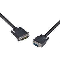 Cabo dvi-i 24+5 pinos macho para vga 15 pinos macho 2 metros
