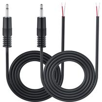 Cabo e cabo: mini conector mono monoaural de 3,5 mm para fio desencapado de 2 m Cabo e cabo: mini conector mono monoaural de 3,5 mm para fio desencapado de 2 m