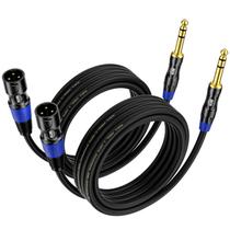 Cabo EBXYA macho XLR para microfone de 3 pinos com plugue TRS de 1/4 de 6,35 mm