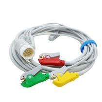 Cabo Ecg 3 Vias Clip Garra Philips M1001/M1002/M1722