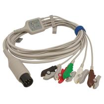 Cabo Ecg 5 Vias Clip Garra Lepu Creative Pc-3000 - 6 Pinos