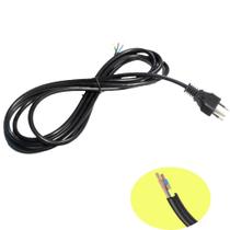 Cabo Elétrico 3G 0.75mm² Com Conector 3 Pinos OPÇÕES DE COMPRIMENTO 0.9m 1.9m 2.9m